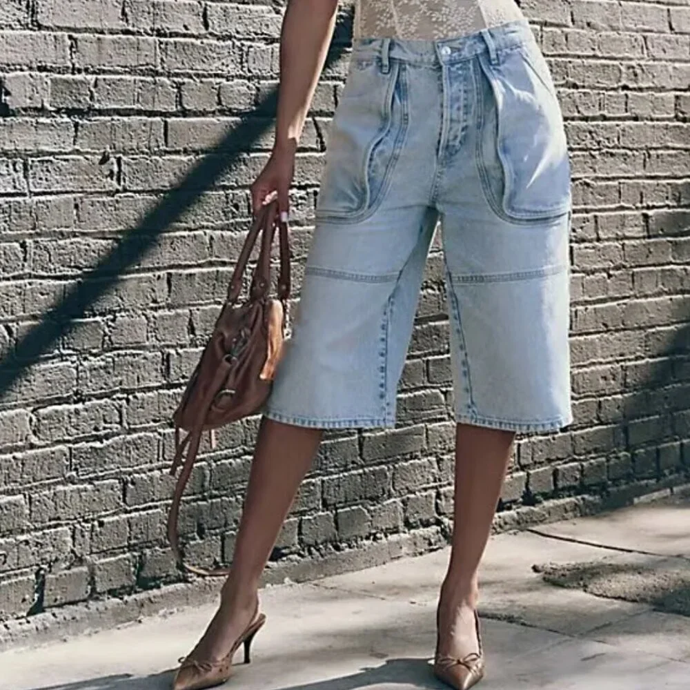 NWT Free People Havasu Slouchy Cropped Jeans in Hoover